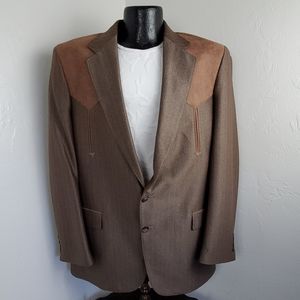 Miller Stockman for Western living  brown men blazer size 42 L